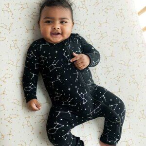 Kyte Baby Midnight Constellation Black Zippered Romper 0-3 months